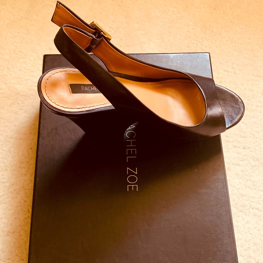Women Rachel Zoe chunky sling backs.